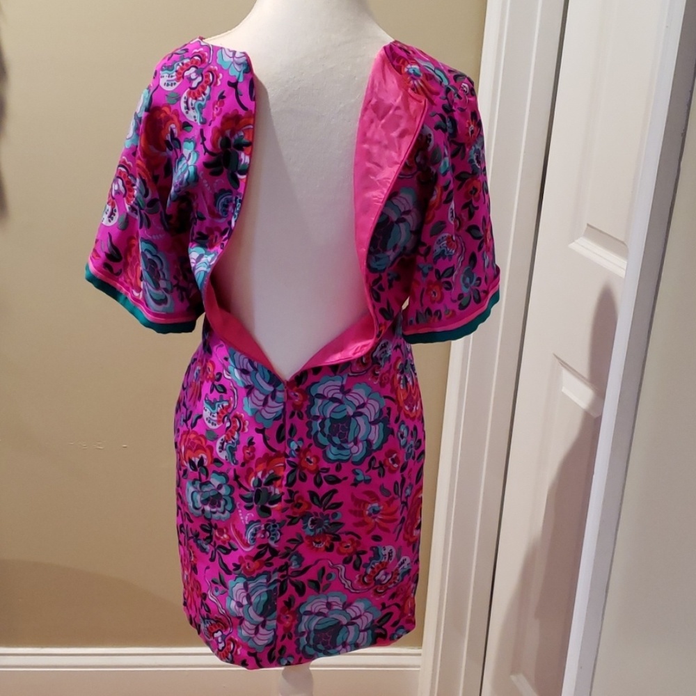 NANETTE LEPORE floral faux wrap dress size 4 - Picture 3 of 5